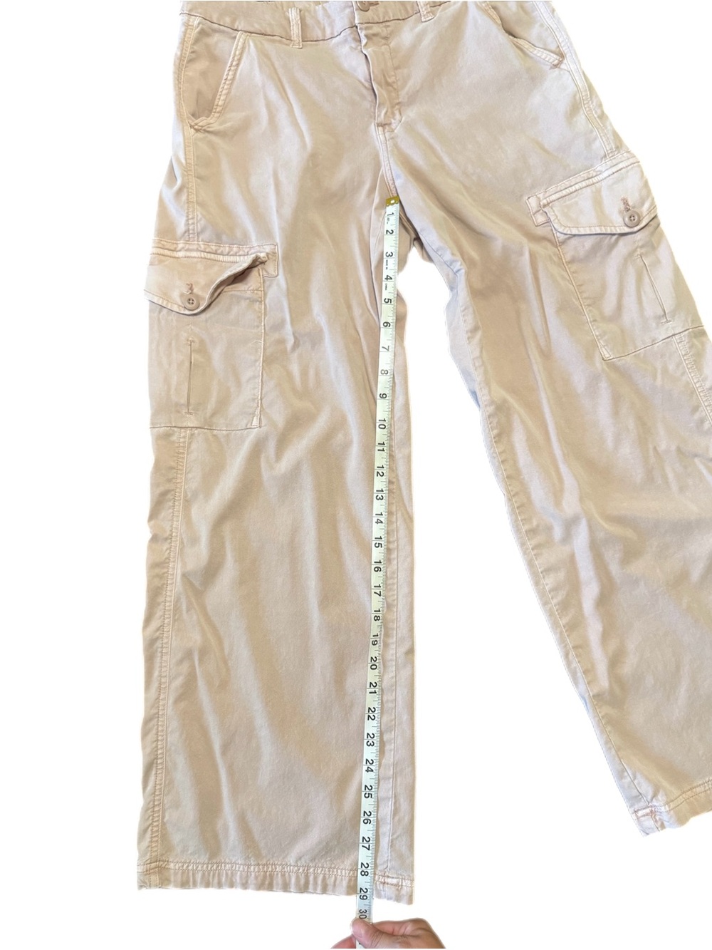 American Eagle Outfitters Mid-Rise Baggy Wide Leg Cargo Pants Light Pink Size 8 - Picture 6 of 12